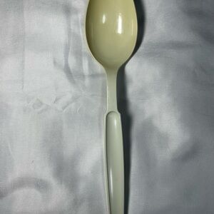 Vintage EKCO White Plastic Nylon Cooking Serving Spoon 11" USA